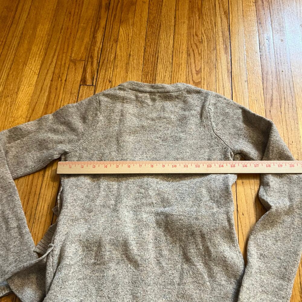 Anthropologie Moth Sweater Womens XS Tiered Peplum Ruffle Button Wool Blend - Picture 4 of 7